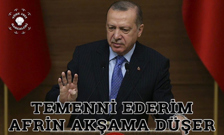 Cumhurbaşkanı Erdoğan: Temenni Ederim Afrin Akşama Düşer