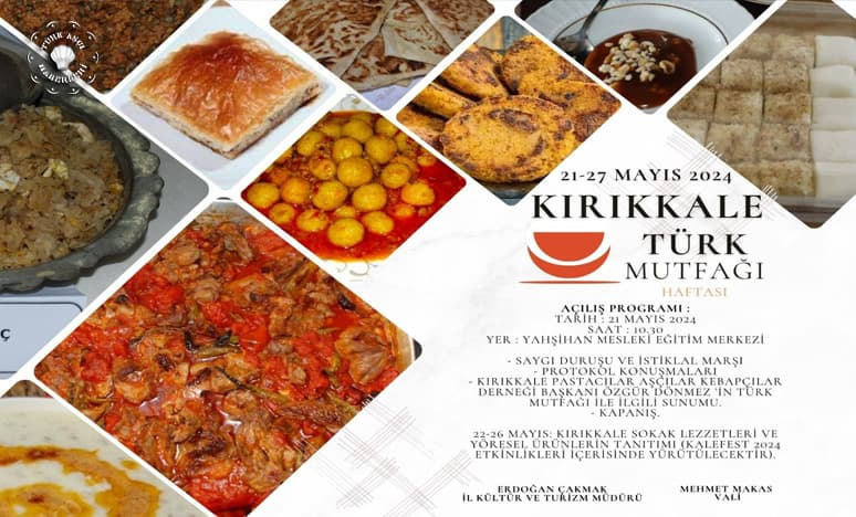 Kırıkkale'de Zegin Türk Mutfağı Haftası Başlıyor