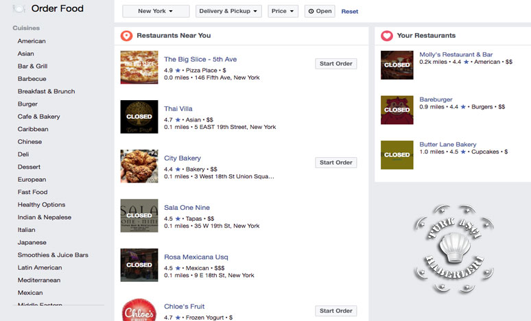 Facebook ABD’de yemek siparişi özelliğini yayına aldı