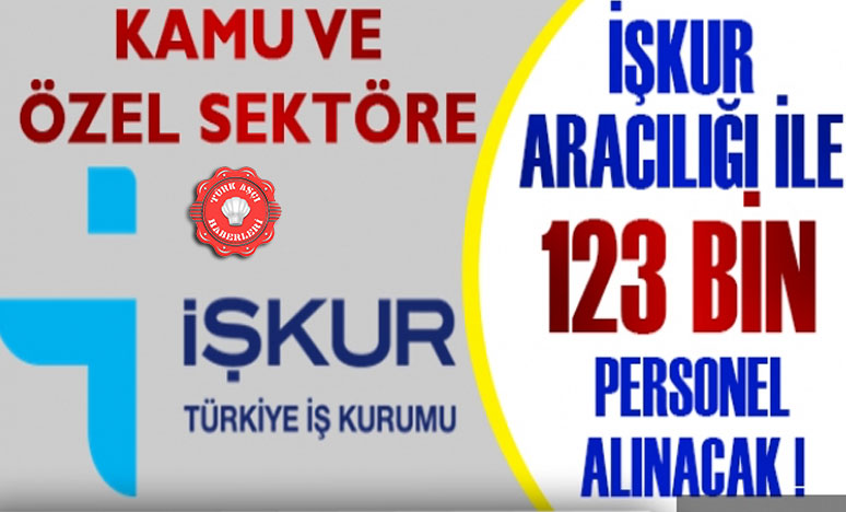 Kamuya ve Özel Sektöre 123 bin Personel Alınacak!