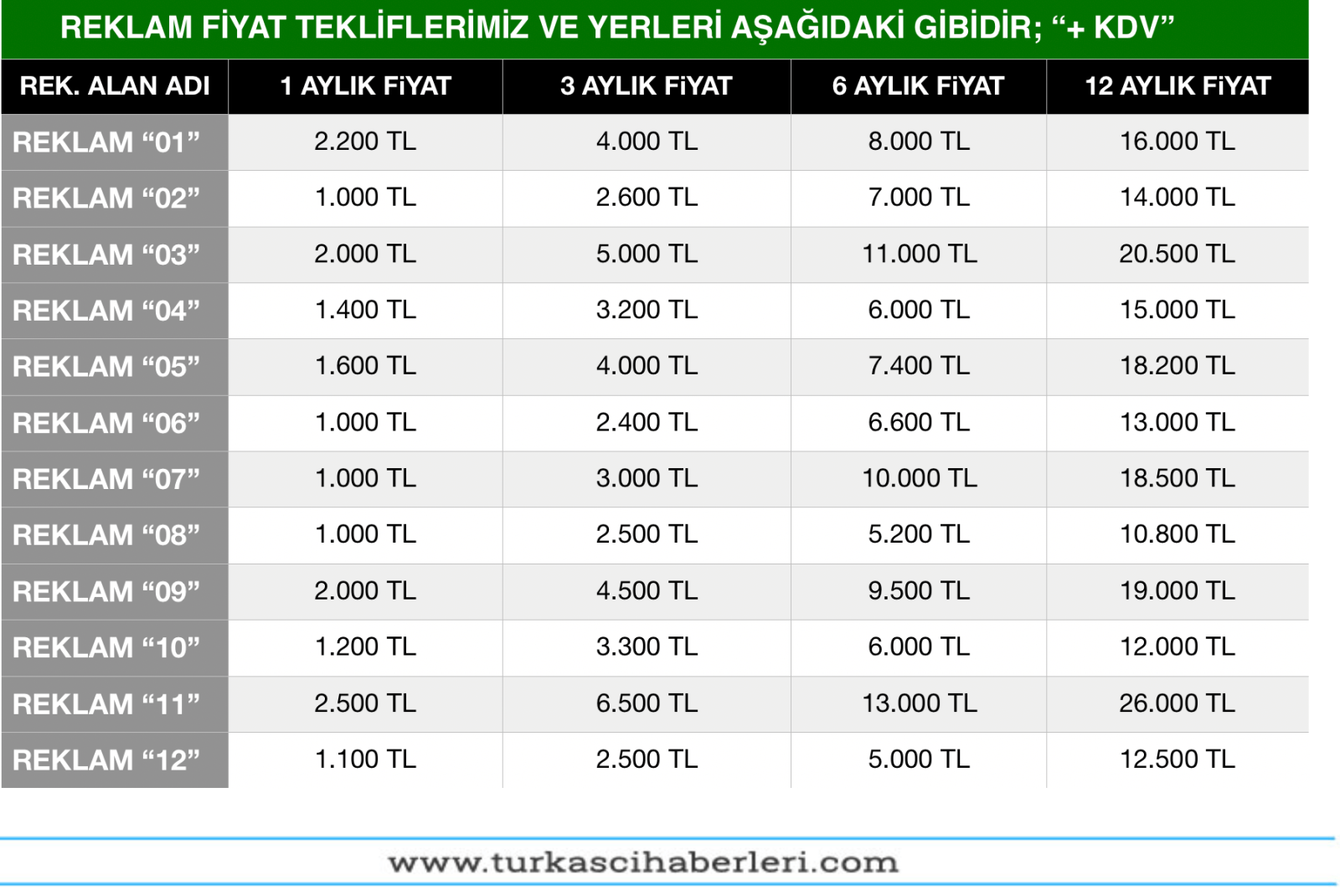 REKLAM HİZMETLERİMİZ
